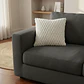 Funda de Cojín 45x45cm Con Relieve Cuadriculado Beige Suave Para Sofas - Miniatura 4