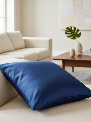 Cojín Con Relleno 45x45cm Azul Oscuro Intensos Para Sofas Y Cama