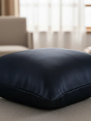 Funda De Cojín 45x45cm Negro Intenso Para Sofas Y Camas