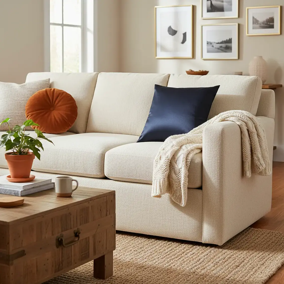 Funda De Cojín 45x45cm Negro Intenso Para Sofas Y Camas 5