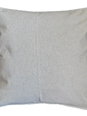 Funda De Cojín 45x45cm Lino Premium Gris Para Sofas Y Camas