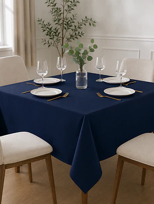 Mantel Cuadrado 145×145 Cm Bistrech Azul
