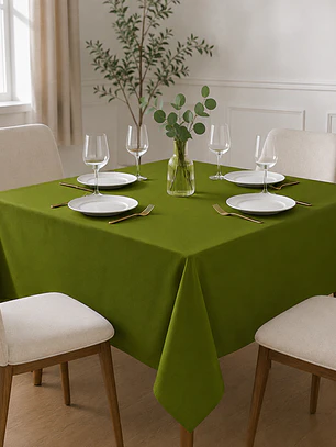 Mantel Cuadrado 145×145 Cm Bistrech Verde Oliva
