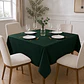 Mantel Cuadrado 145×145 Cm Bistrech Verde Oscuro - Miniatura 1