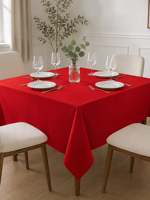 Mantel Cuadrado 145×145 Cm Bistrech Rojo
