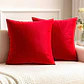 Cojín Con Relleno 45x45cm Rojo Intenso Para Sofas Y Cama - Miniatura 3