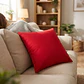 Funda De Cojín 45x45cm Rojo Intenso Para Sofas Y Camas - Miniatura 1