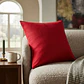 Funda De Cojín 45x45cm Rojo Intenso Para Sofas Y Camas - Miniatura 2