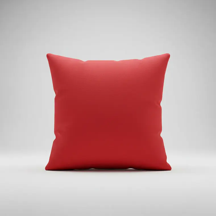 Funda De Cojín 45x45cm Rojo Intenso Para Sofas Y Camas 4
