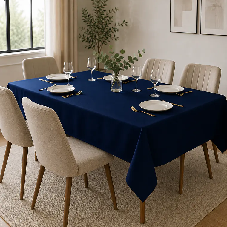 Mantel Rectangular 210×145 Cm Bistrech Azul  1