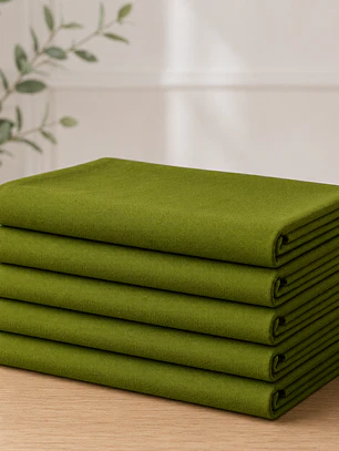 Pack de 5 Manteles Rectangular 210×145 Cm Bistrech Verde Oliva