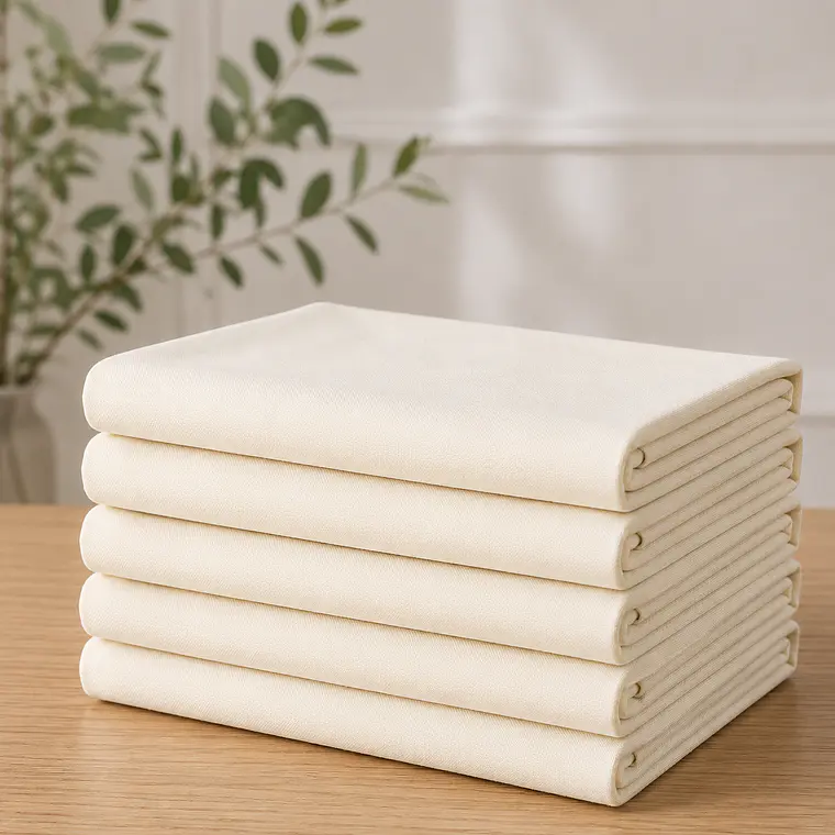 Pack de 5 Manteles Rectangular 210×145 Cm Bistrech Marfil 1