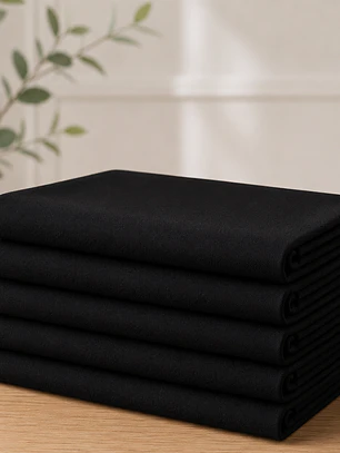 Pack de 5 Manteles Rectangular 210×145 Cm Bistrech Negro