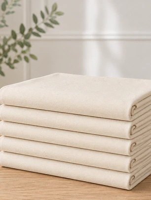 Pack de 5 Manteles Rectangular 220×160 cm Algodón Rustico Crea