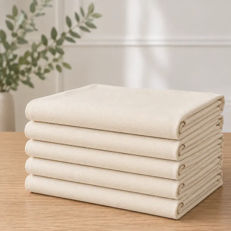 Pack de 5 Manteles Rectangular 220×160 cm Algodón Rustico Crea 1