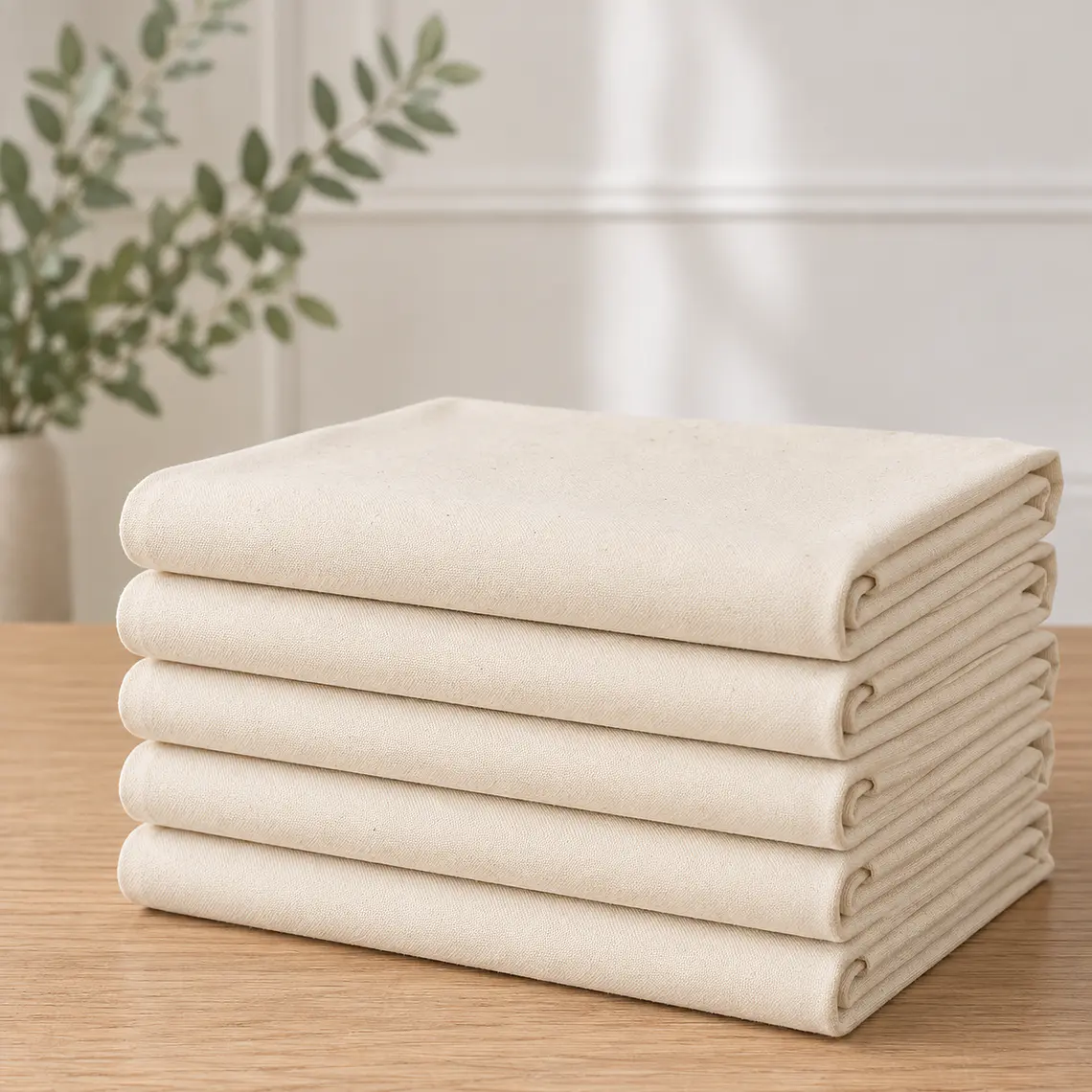 Pack de 5 Manteles Cuadrado 150x150cm Algodón Rustico Crea 1