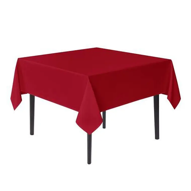 Pack de 5 Manteles Cuadrados 145×145 Cm Bistrech Rojo 4