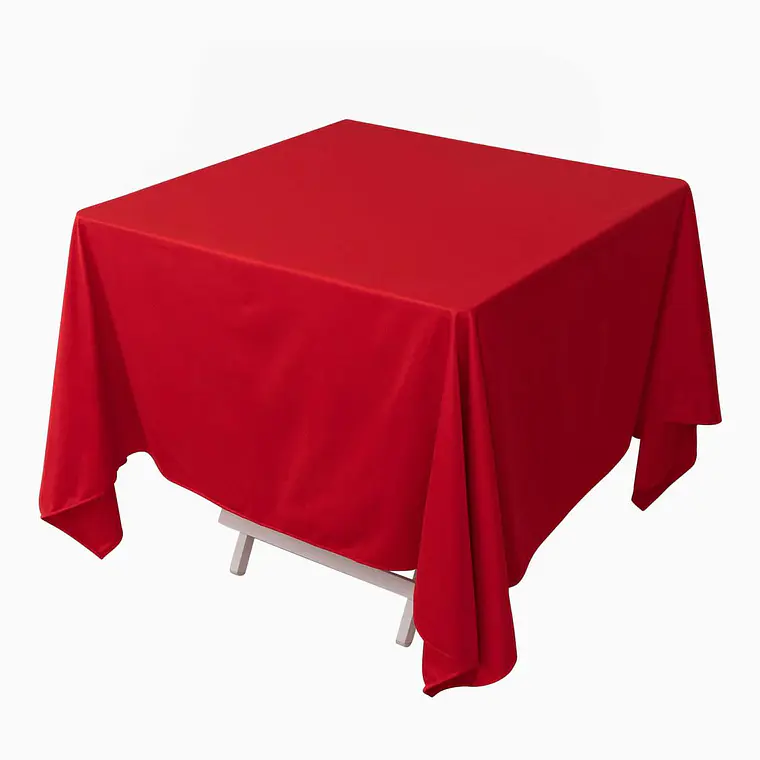 Pack de 5 Manteles Cuadrados 145×145 Cm Bistrech Rojo 5