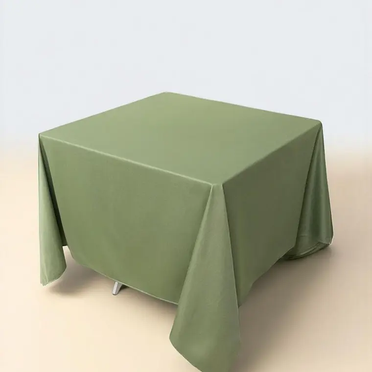 Pack de 5 Manteles Cuadrados 145×145 Cm Bistrech Verde Oliva 4