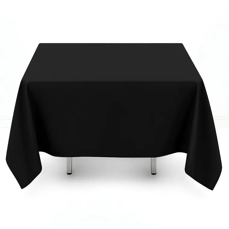 Pack de 5 Manteles Cuadrados 145×145 Cm Bistrech Negro 5