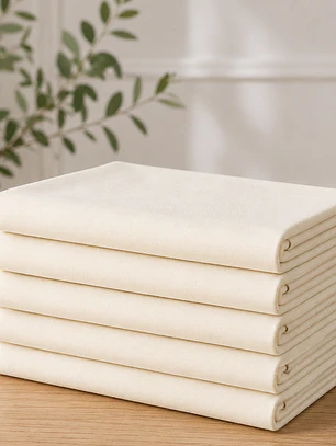 Pack de 5 Manteles Cuadrados 145×145 Cm Bistrech Marfil