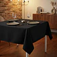 Mantel Negro Cuadrado Algodon Gabardina Premium 145 X 145 Cm - Miniatura 1