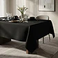 Mantel Negro Rectangular Algodon Gabardina Premium 240 X 145 Cm - Miniatura 1