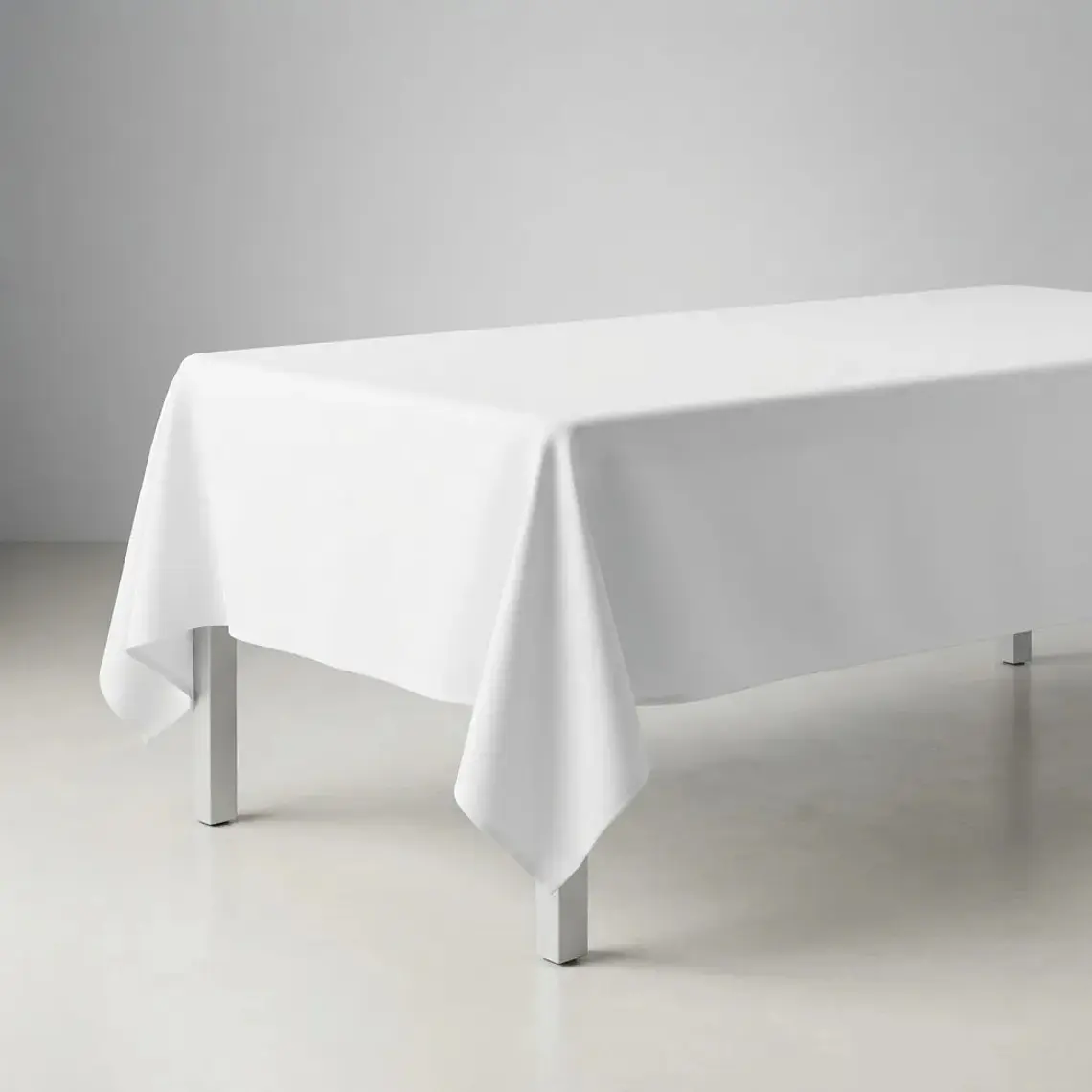 Mantel Blanco Rectangular Algodon Gabardina Premium 240 X 145 Cm 3