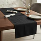 Camino De Mesa Negro Algodon Gabardina Premium 30 X 145 Cm - Miniatura 3