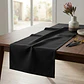 Camino De Mesa Negro Algodon Gabardina Premium 30 X 145 Cm - Miniatura 4