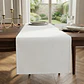 Camino De Mesa Blanco Algodon Gabardina Premium 30 X 145 Cm - Miniatura 1