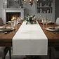 Camino De Mesa Blanco Algodon Gabardina Premium 30 X 145 Cm - Miniatura 3