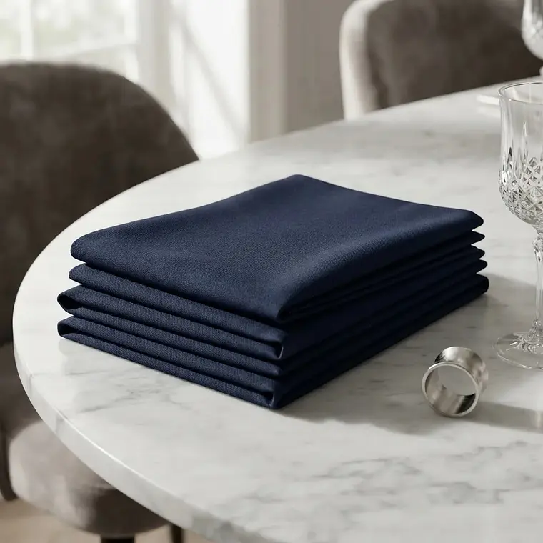Pack 4 Servilletas De Tela Negro Algodon Gabardina Premium 45x45cm 1
