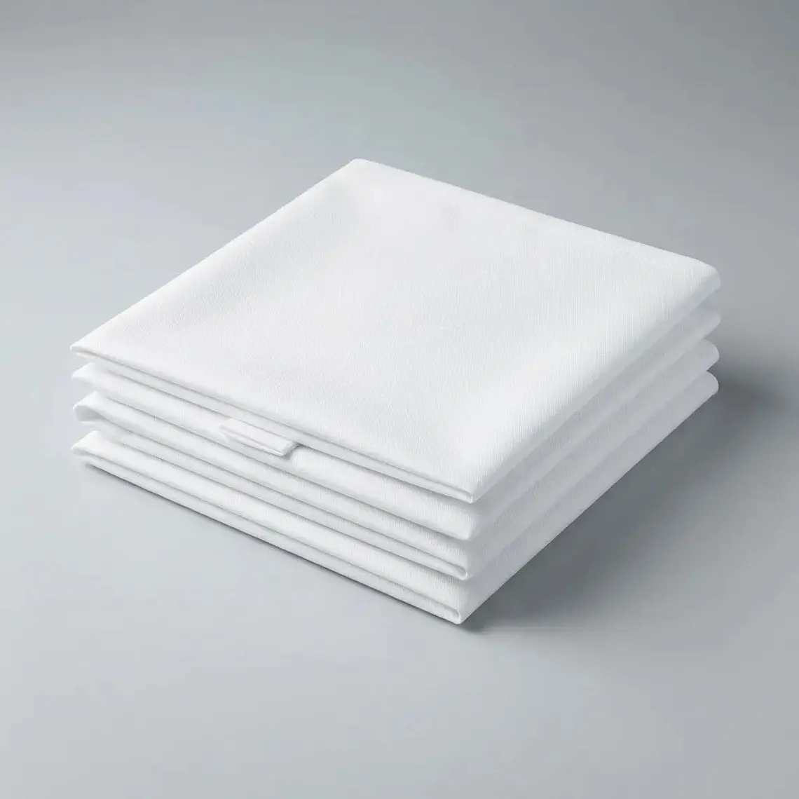 Pack 4 Servilletas De Tela Blanco Algodon Gabardina Premium 45x45cm 3