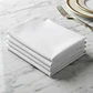 Pack 4 Servilletas De Tela Blanco Algodon Gabardina Premium 45x45cm - Miniatura 1