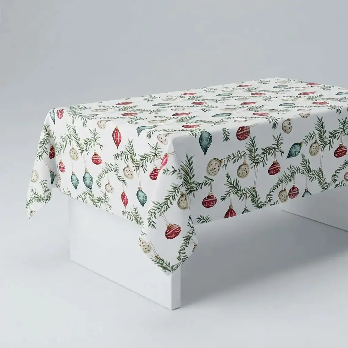 Mantel Navidad Colgantes Repelente Al Agua Rectangular 235×155 Cm 2