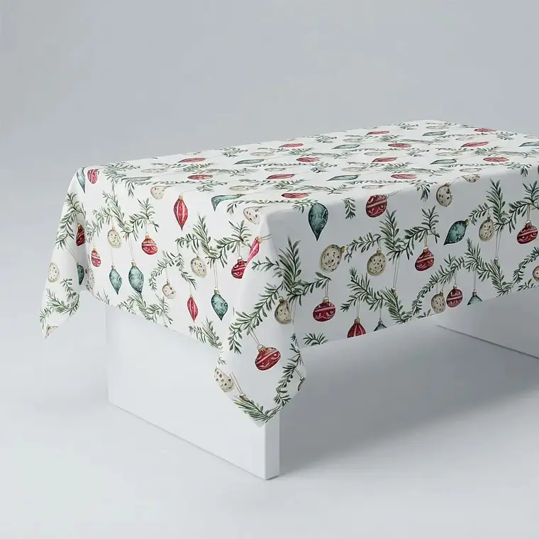 Mantel Navidad Colgantes Repelente Al Agua Rectangular 235×155 Cm 2