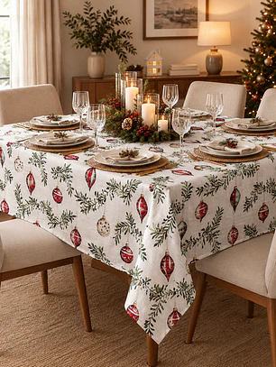 Mantel Navidad Colgantes Repelente Al Agua Rectangular 235×155 Cm