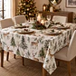 Mantel Navidad Reno Repelente Al Agua Rectangular 235×155 Cm - Miniatura 1