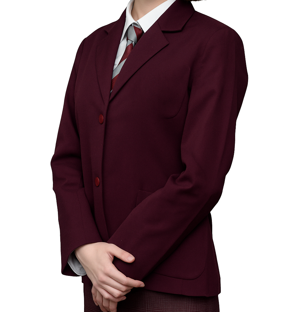 Blazer Burdeo Mujer sin insignia 