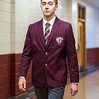 Chaqueta Burdeo Hombre con insignia bordada Colegios Almondale 1