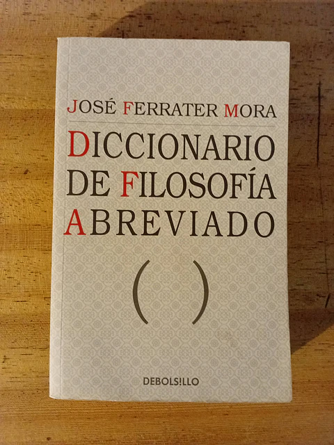 Diccionario de filosofía abreviado, Ferrater Mora