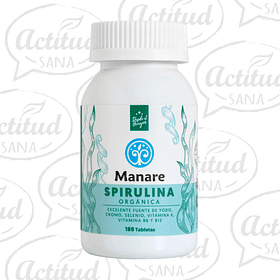 SPIRULINA ORGÁNICA 180 TABLETAS | MANARE