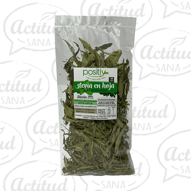 STEVIA EN HOJA 10G POSITIV