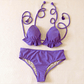 HERMOSO BIKINI de mujer con Top de Triángulos y Bottoms sin amarre - Lila - Miniatura 1