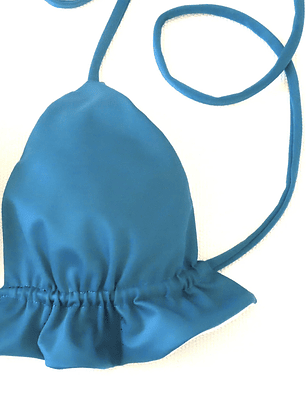 HERMOSO BIKINI de mujer con Top de Triángulos y Bottoms sin amarre - Petroleo