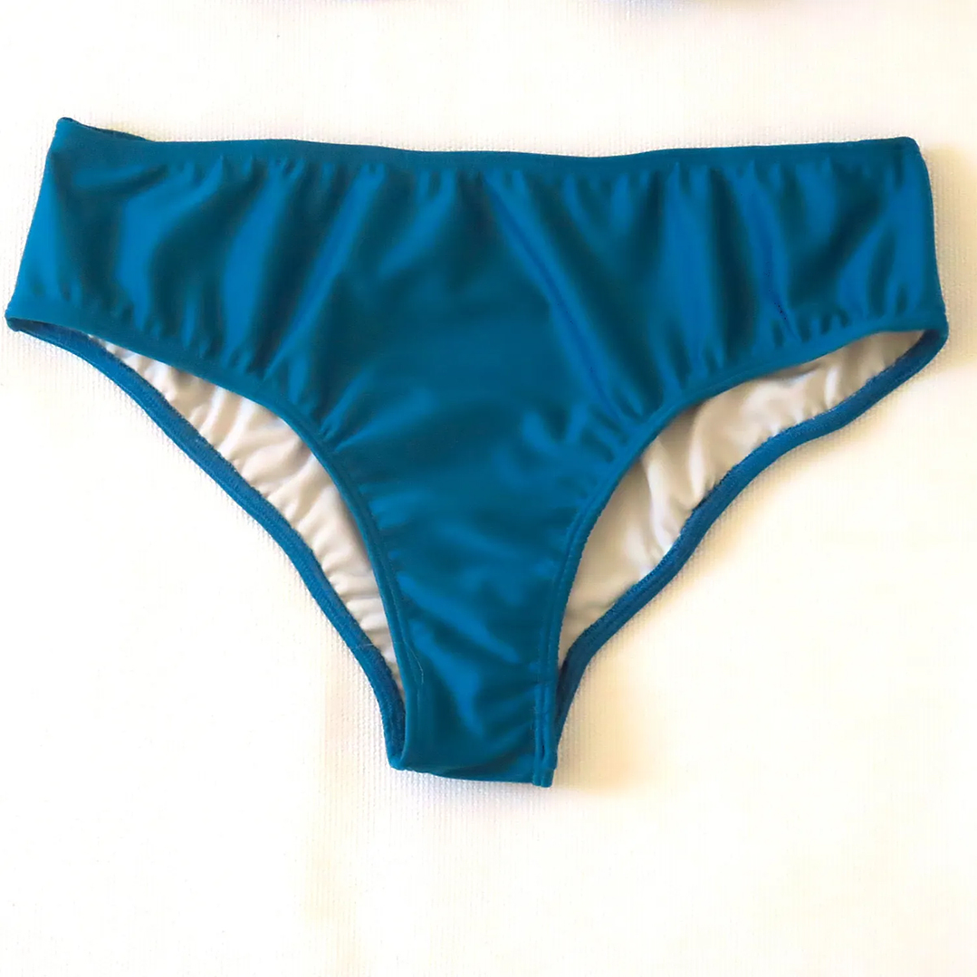 HERMOSO BIKINI de mujer con Top de Triángulos y Bottoms sin amarre - Petroleo 3