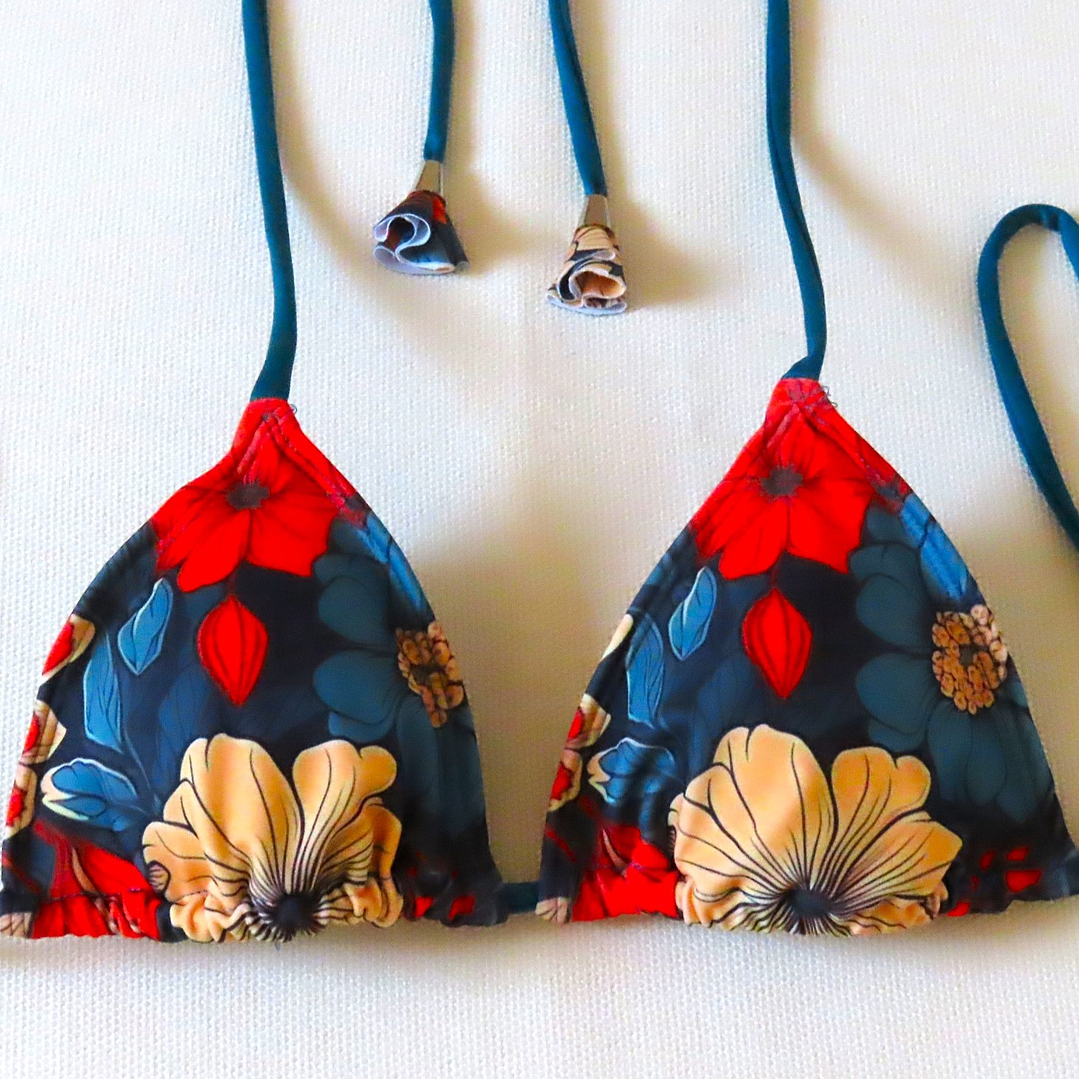 Traje Baño Bikini CHOCOLATE Azul Petróleo 6