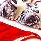 Traje de Baño Bikini mod. CHOCOLATE Top Triángulo y Bottoms con tiras - Rojo Oscuro - Miniatura 5