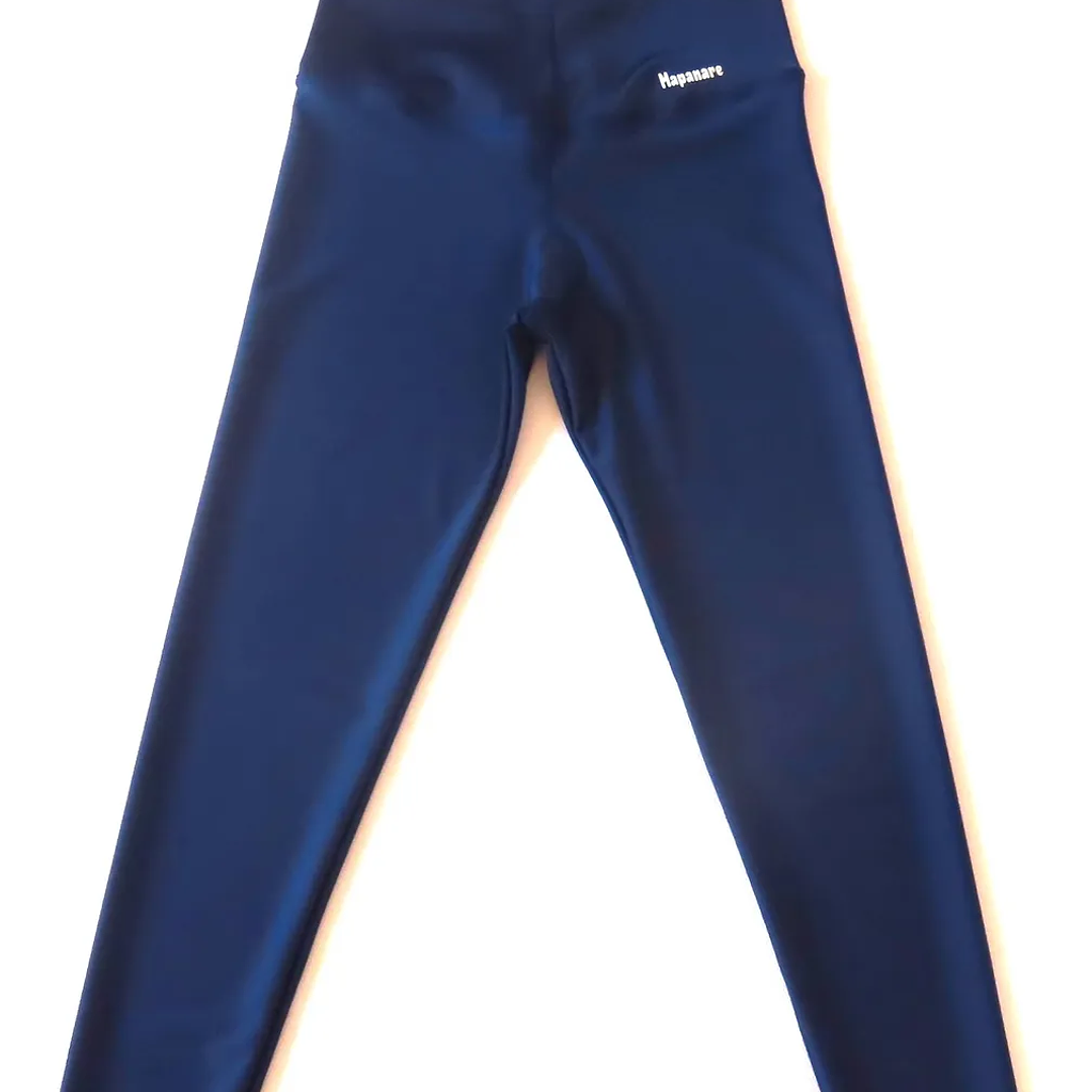 Calzas Larga Lycra Dupont Deportiva Costura Reforzada Azul Oscuro 3